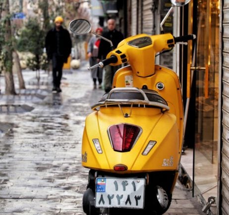 OCTOPS monitoring components on a yellow scooter